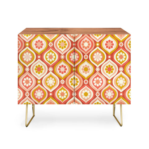 Jenean Morrison Ogee Floral Pink Credenza