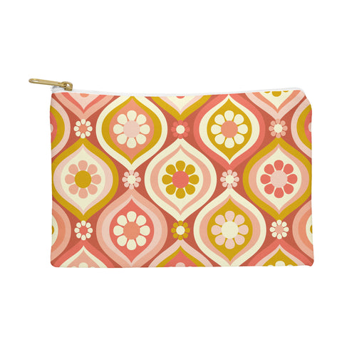 Jenean Morrison Ogee Floral Pink Pouch