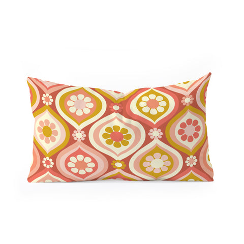 Jenean Morrison Ogee Floral Pink Oblong Throw Pillow