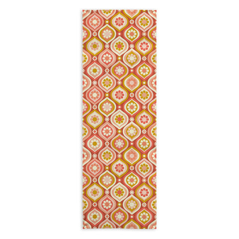 Jenean Morrison Ogee Floral Pink Yoga Towel