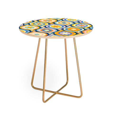 Jenean Morrison Ogee Floral Round Side Table