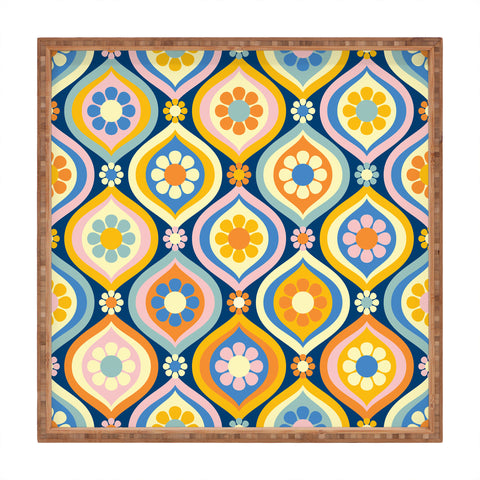 Jenean Morrison Ogee Floral Square Tray