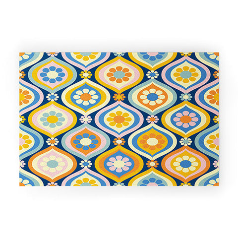 Jenean Morrison Ogee Floral Welcome Mat