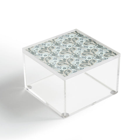 Jenean Morrison Paisley Damask Blue Acrylic Box