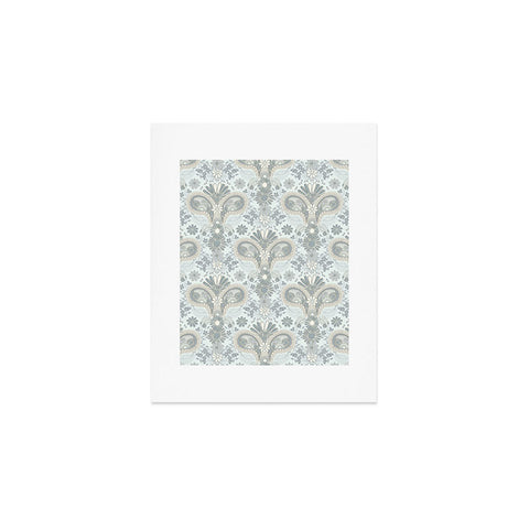 Jenean Morrison Paisley Damask Blue Art Print