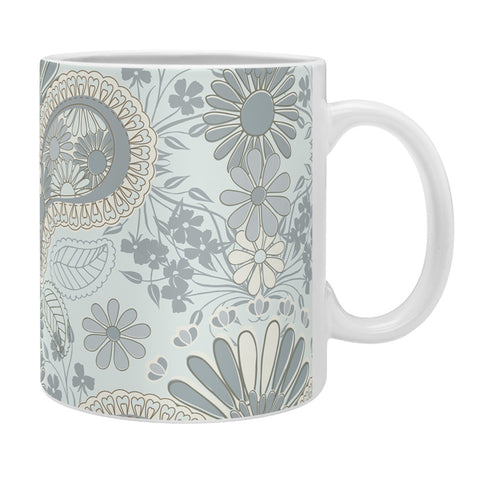 Jenean Morrison Paisley Damask Blue Coffee Mug