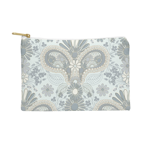 Jenean Morrison Paisley Damask Blue Pouch
