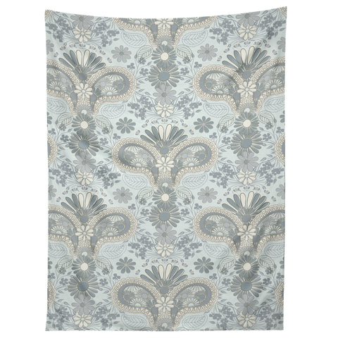 Jenean Morrison Paisley Damask Blue Tapestry