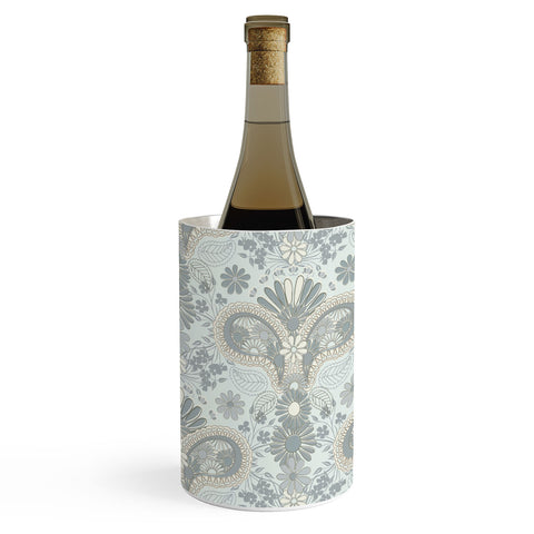 Jenean Morrison Paisley Damask Blue Wine Chiller