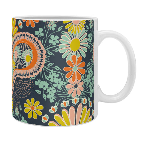 Jenean Morrison Paisley Damask in Navy Coffee Mug