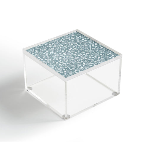 Jenean Morrison Pale Flower Blue Acrylic Box