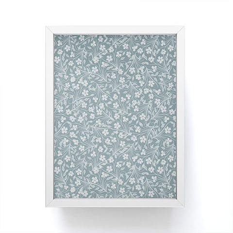 Jenean Morrison Pale Flower Blue Framed Mini Art Print
