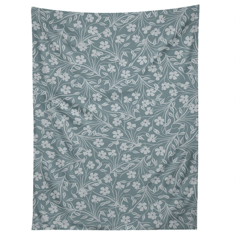 Jenean Morrison Pale Flower Blue Tapestry