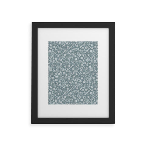 Jenean Morrison Pale Flower Blue Framed Art Print