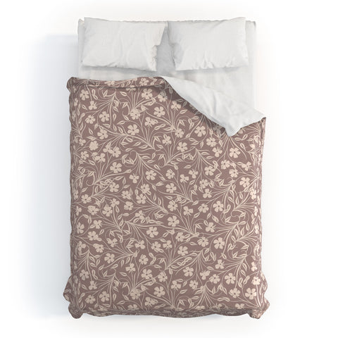 Jenean Morrison Pale Flower Duvet Cover