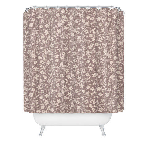 Jenean Morrison Pale Flower Shower Curtain