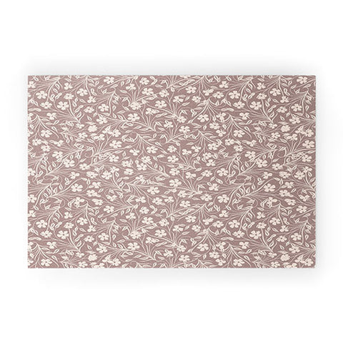 Jenean Morrison Pale Flower Welcome Mat