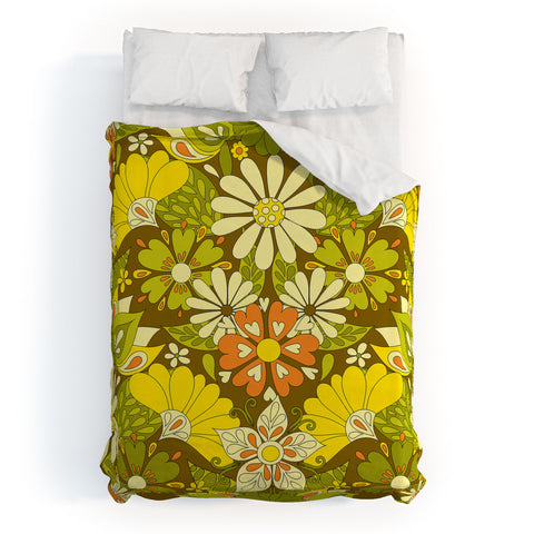 Jenean Morrison Park Walk Yellow Duvet Cover