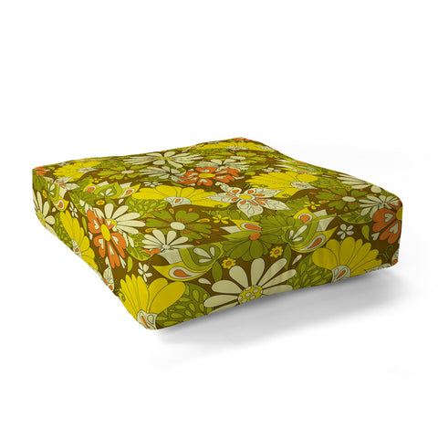 Jenean Morrison Park Walk Yellow Floor Pillow Square
