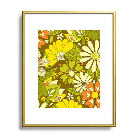 Jenean Morrison Park Walk Yellow Metal Framed Art Print