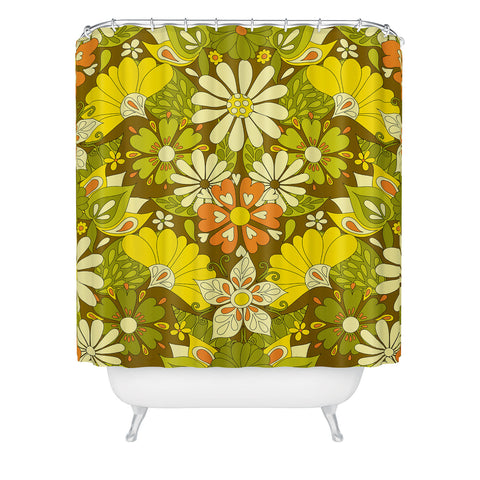 Jenean Morrison Park Walk Yellow Shower Curtain