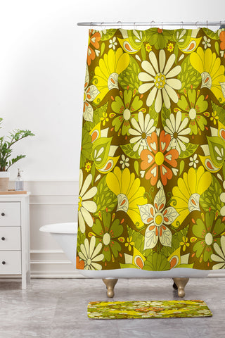 Jenean Morrison Park Walk Yellow Shower Curtain And Mat