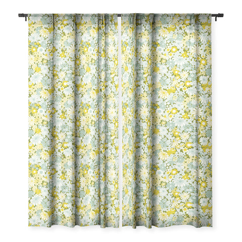 Jenean Morrison Peg in Faded Blue Sheer Window Curtain