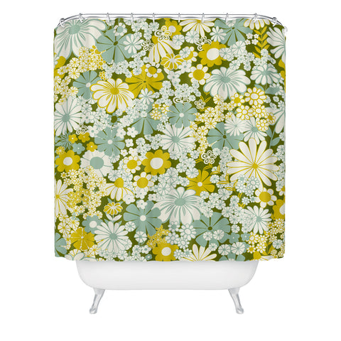 Jenean Morrison Peg in Faded Blue Shower Curtain