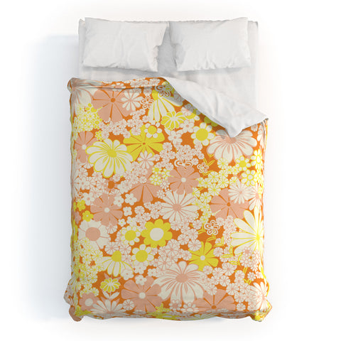 Jenean Morrison Peg In Persimmon Duvet Cover