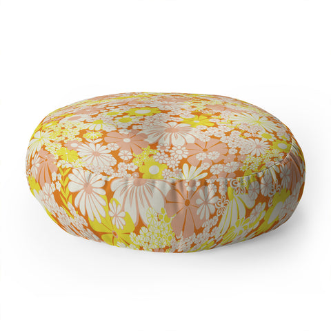 Jenean Morrison Peg In Persimmon Floor Pillow Round