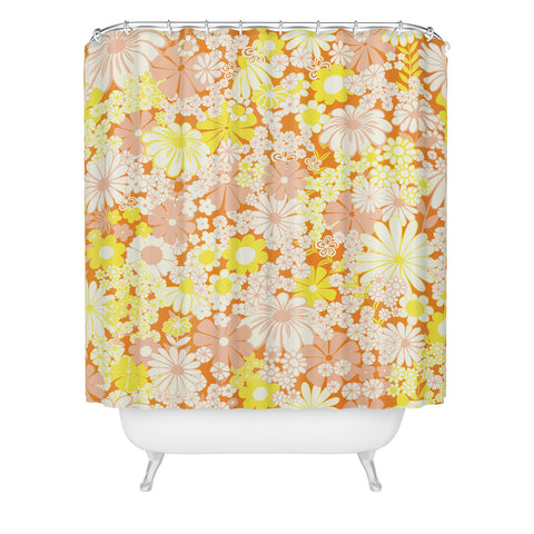 Jenean Morrison Peg In Persimmon Shower Curtain