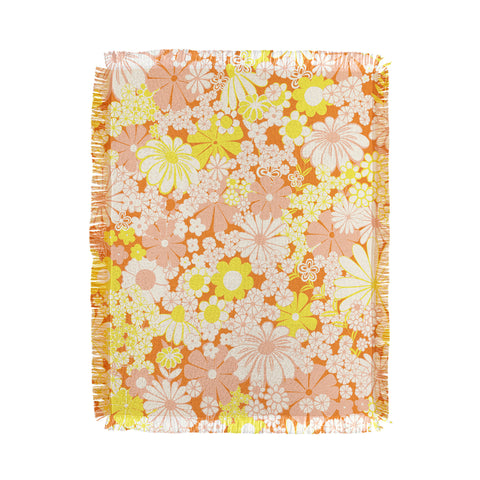 Jenean Morrison Peg In Persimmon Throw Blanket