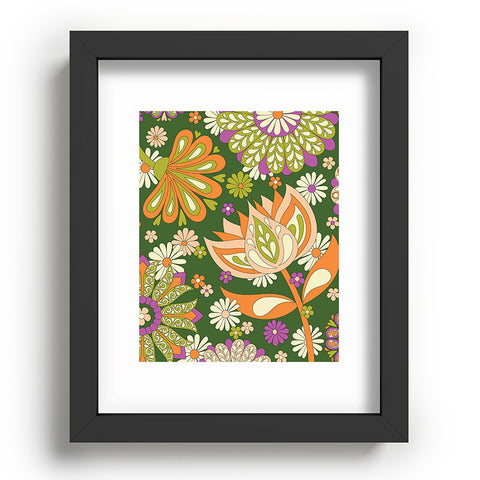 Jenean Morrison Perennial Garden Green Recessed Framing Rectangle