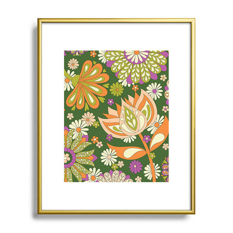 Jenean Morrison Perennial Garden Green Metal Framed Art Print