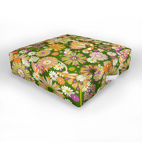 Jenean Morrison Perennial Garden Green Outdoor Floor Cushion