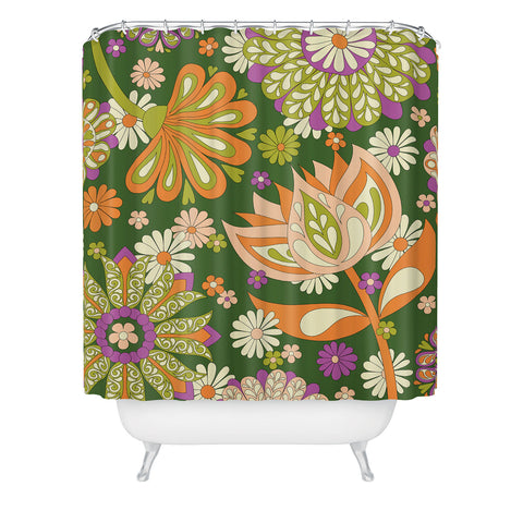 Jenean Morrison Perennial Garden Green Shower Curtain