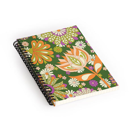 Jenean Morrison Perennial Garden Green Spiral Notebook