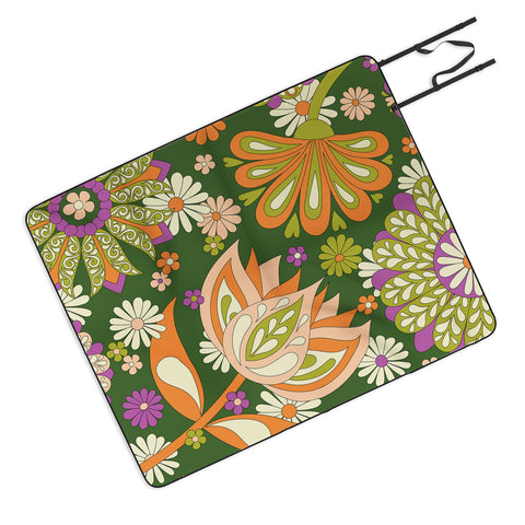 Jenean Morrison Perennial Garden Green Picnic Blanket