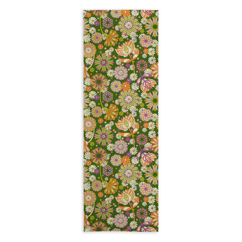 Jenean Morrison Perennial Garden Green Yoga Towel