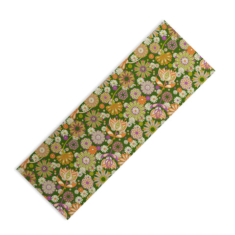 Jenean Morrison Perennial Garden Green Yoga Mat