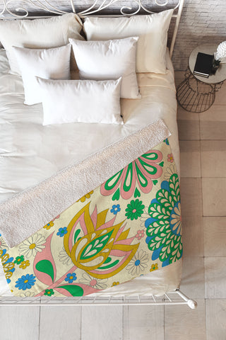 Jenean Morrison Perennial Garden Fleece Throw Blanket