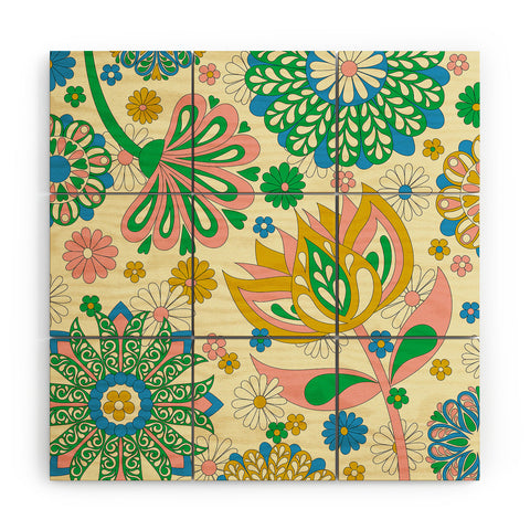 Jenean Morrison Perennial Garden Wood Wall Mural