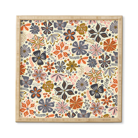 Jenean Morrison Petal Pop in Blue Framed Wall Art
