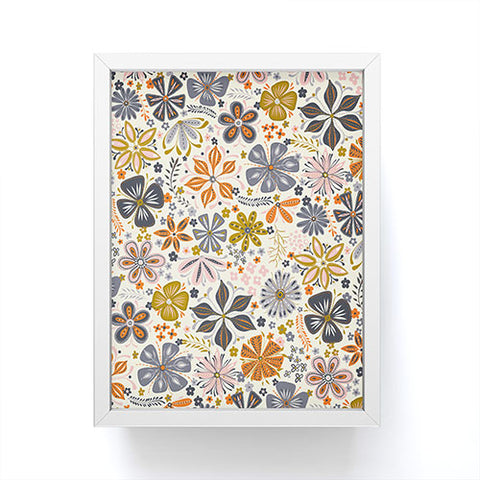 Jenean Morrison Petal Pop in Blue Framed Mini Art Print