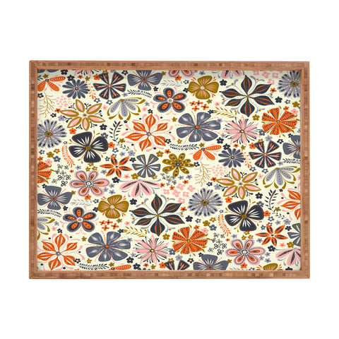 Jenean Morrison Petal Pop in Blue Rectangular Tray