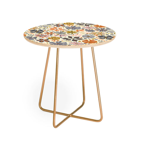 Jenean Morrison Petal Pop in Blue Round Side Table