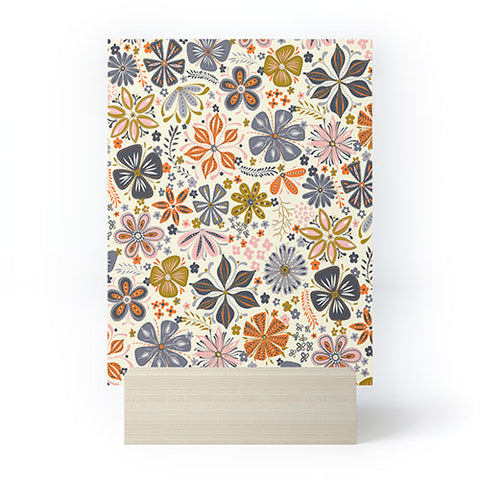 Jenean Morrison Petal Pop in Blue Mini Art Print