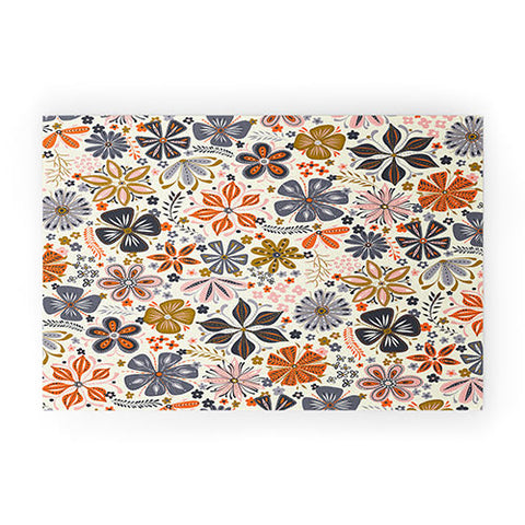 Jenean Morrison Petal Pop in Blue Welcome Mat