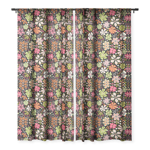 Jenean Morrison Petal Pop in Pink Sheer Window Curtain