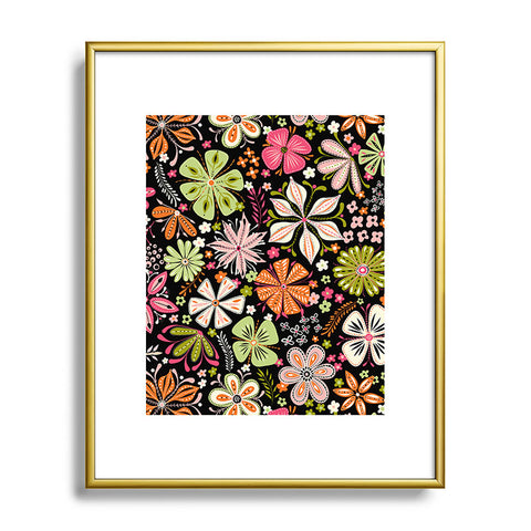 Jenean Morrison Petal Pop in Pink Metal Framed Art Print